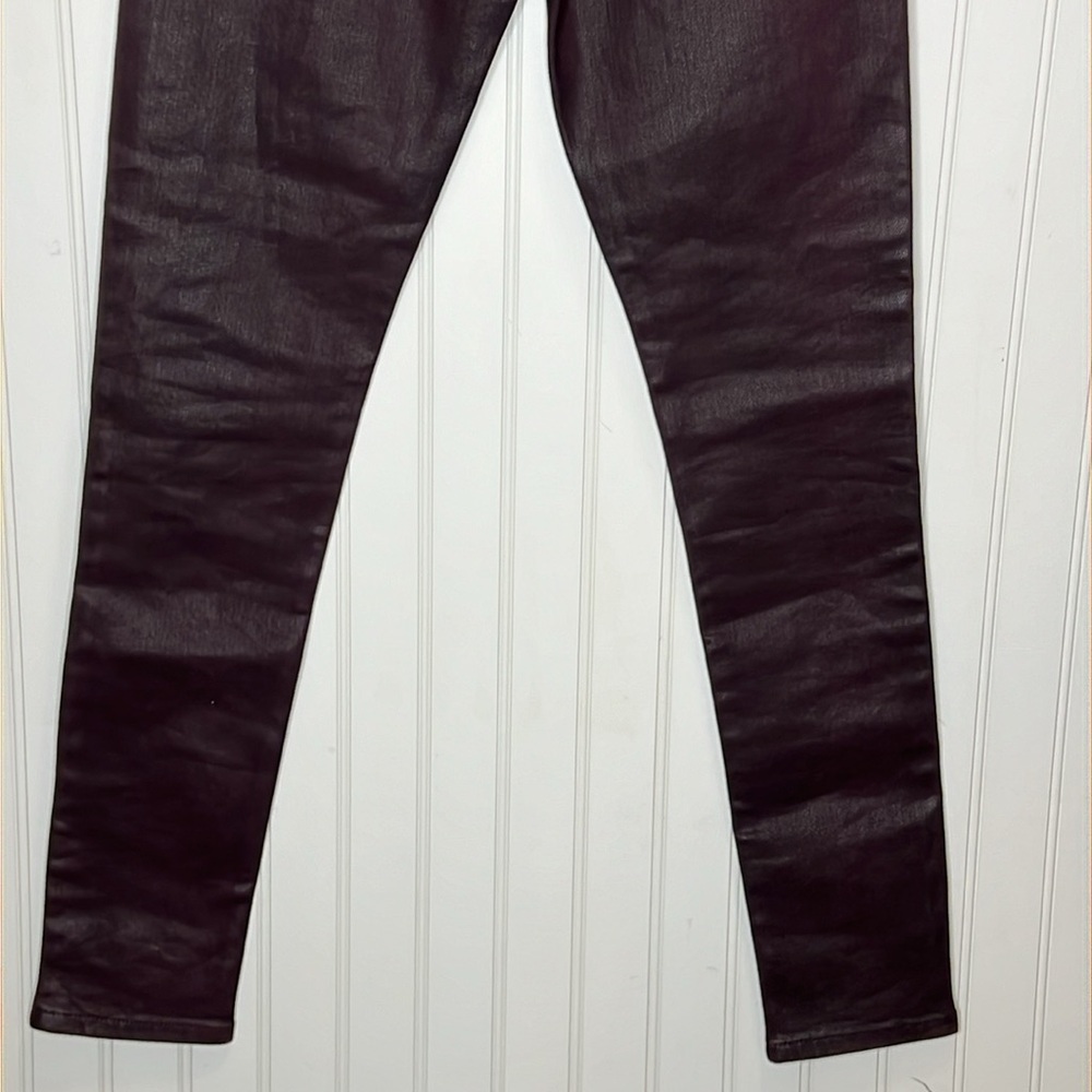 Rag & Bone Nina High Rise Skinny in Coated Plum Size 24 NWT - Picture 9 of 16